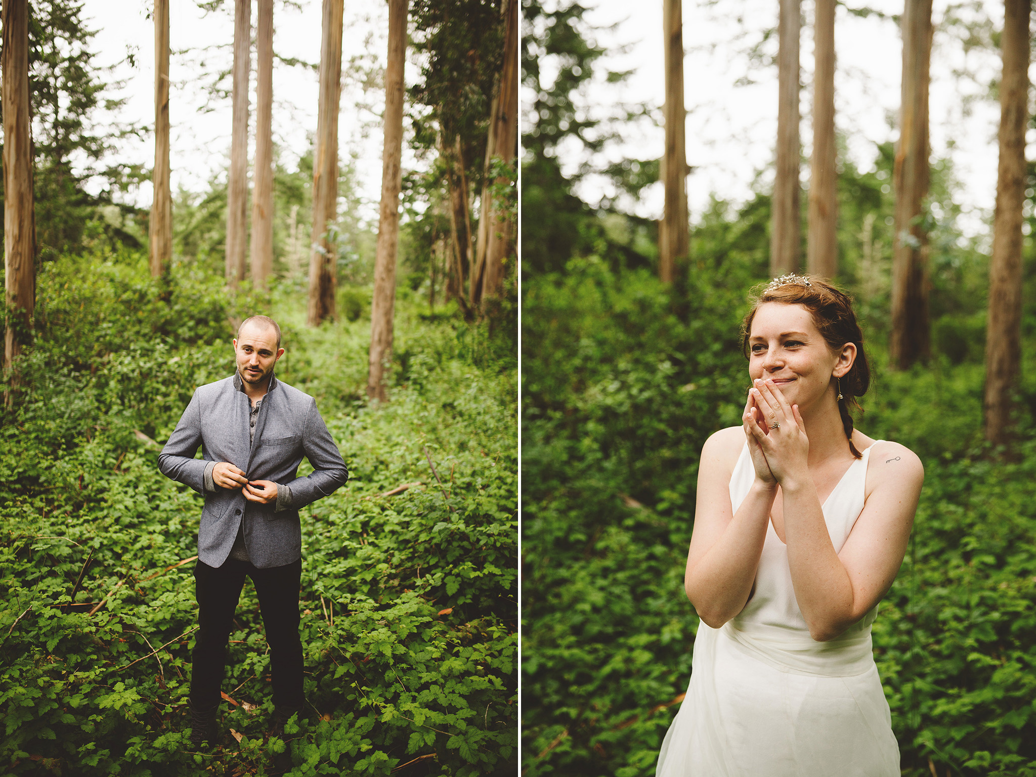 Northern California wedding in the woods