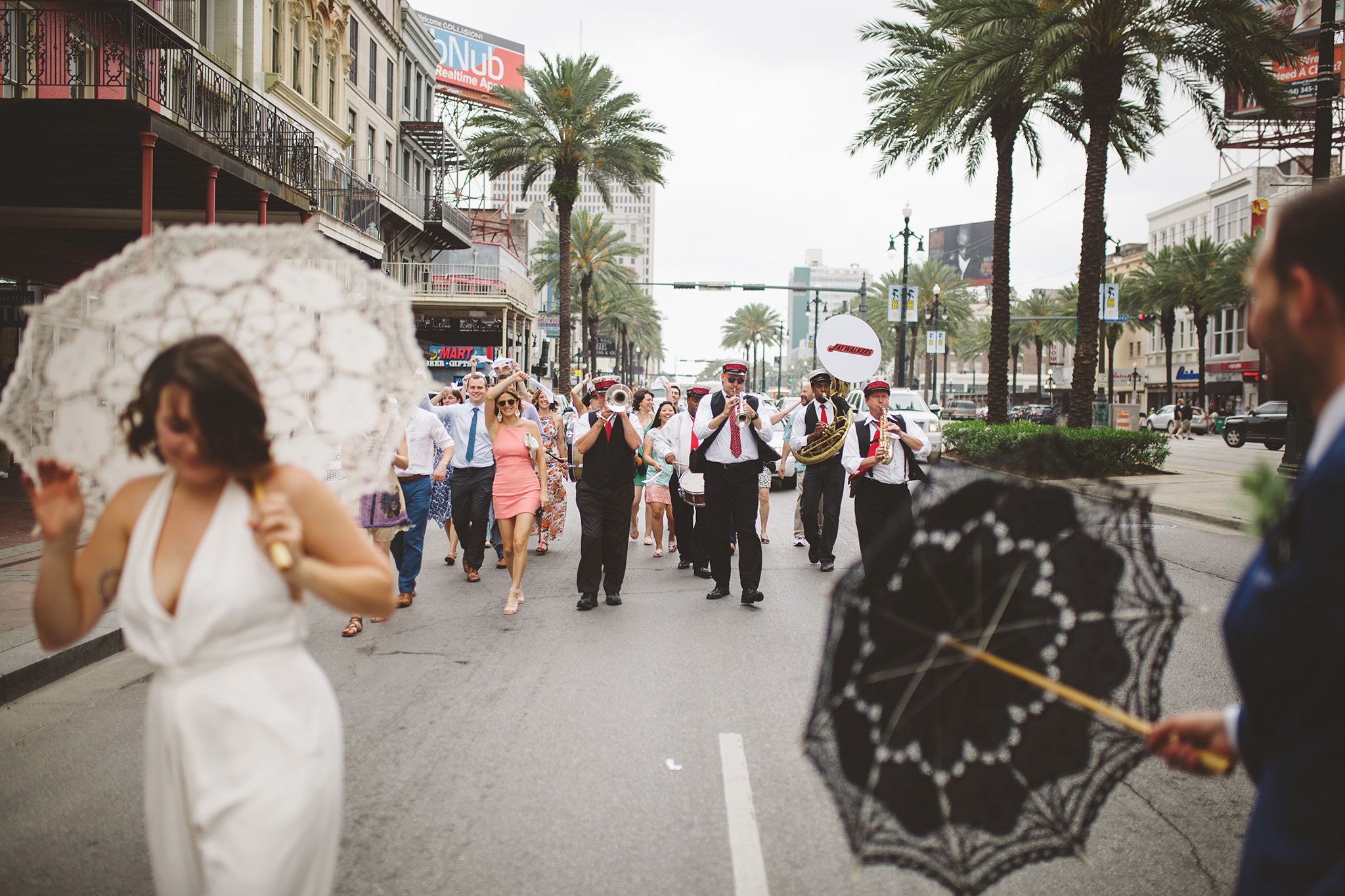 New Orleans second line wedding parade pictures