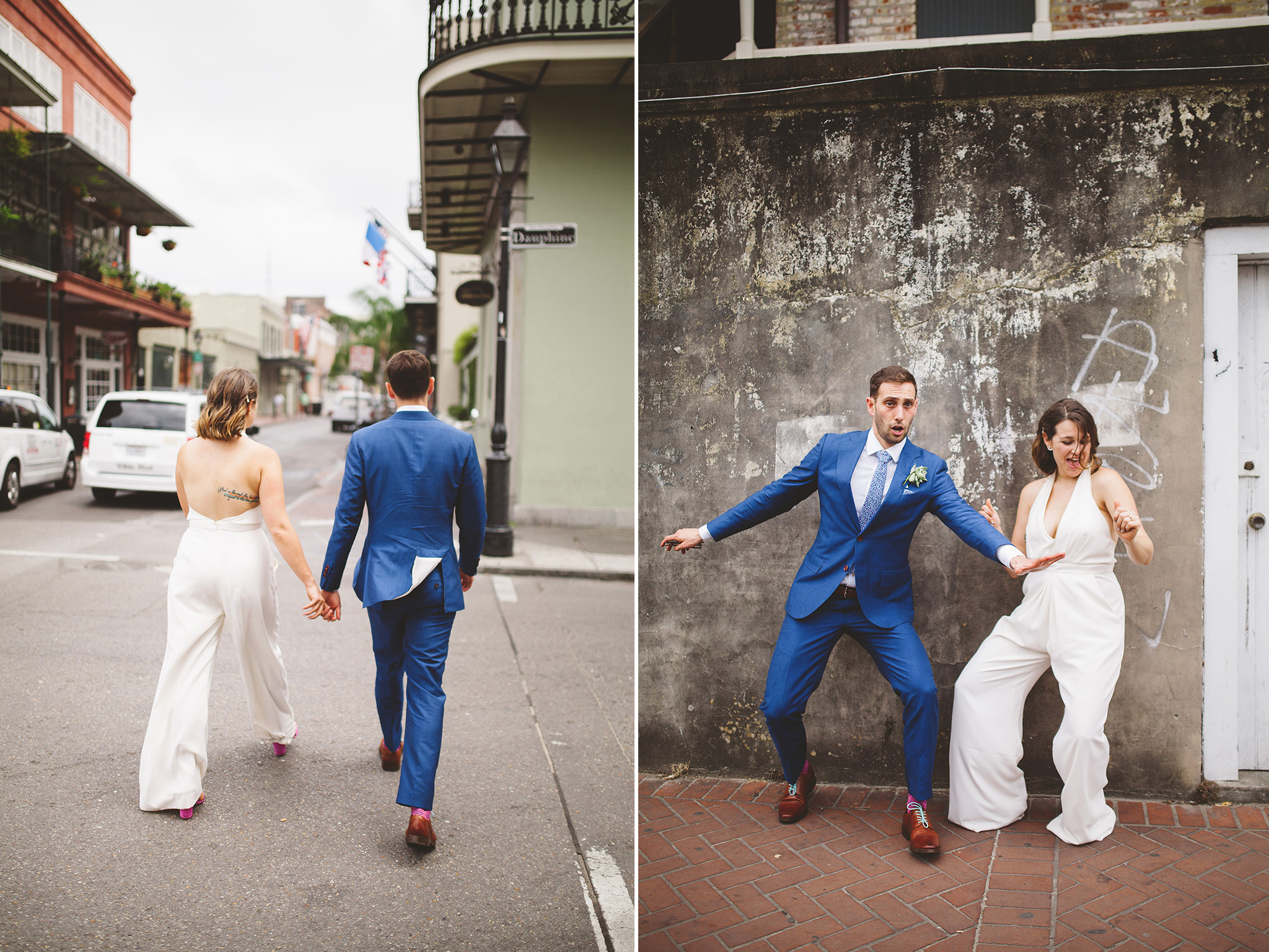 New Orleans wedding elopement pictures in the French District