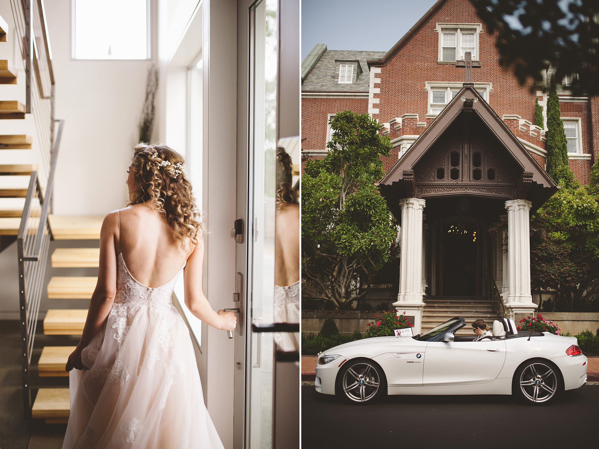 Los Angeles wedding photographer modern wedding first look