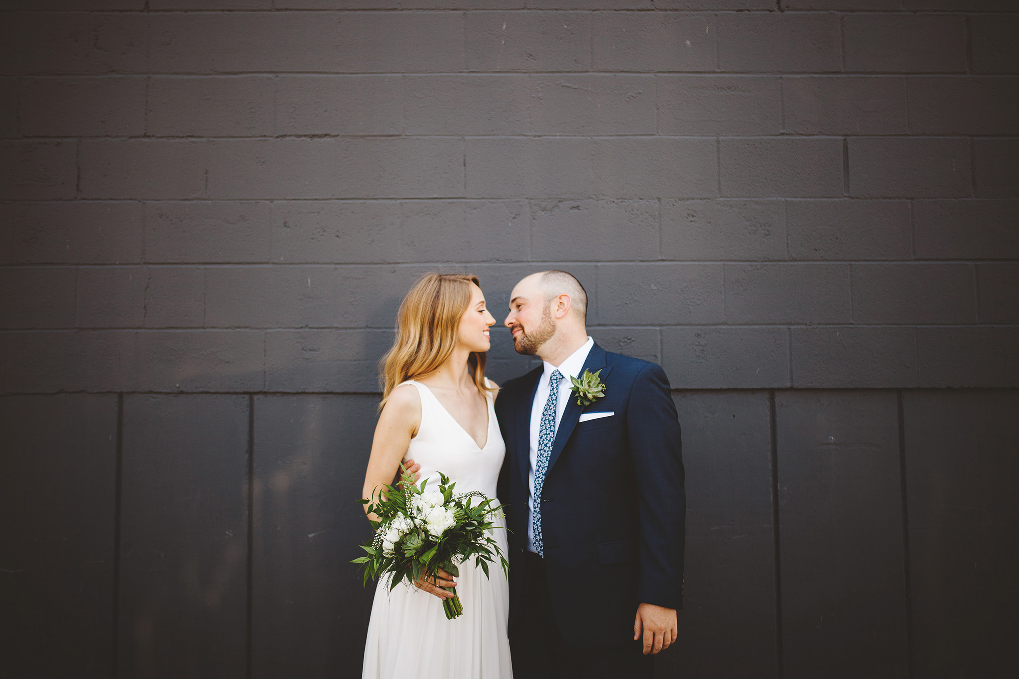 industrail modern and minimal wedding at Fremont Foundry Seattle