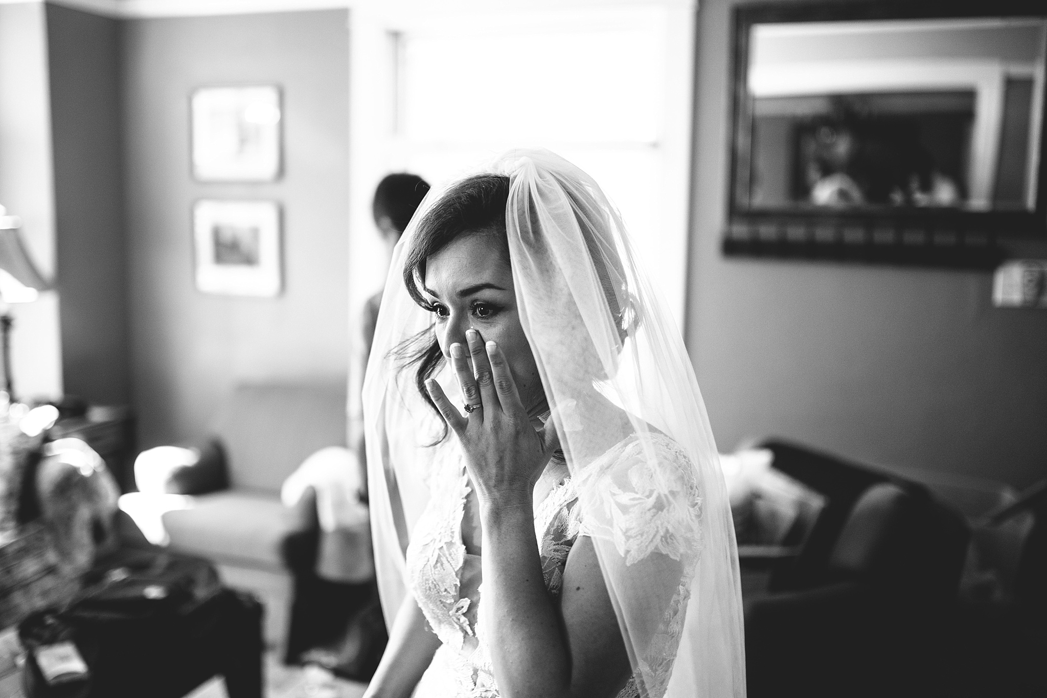 washington bride wipes tear