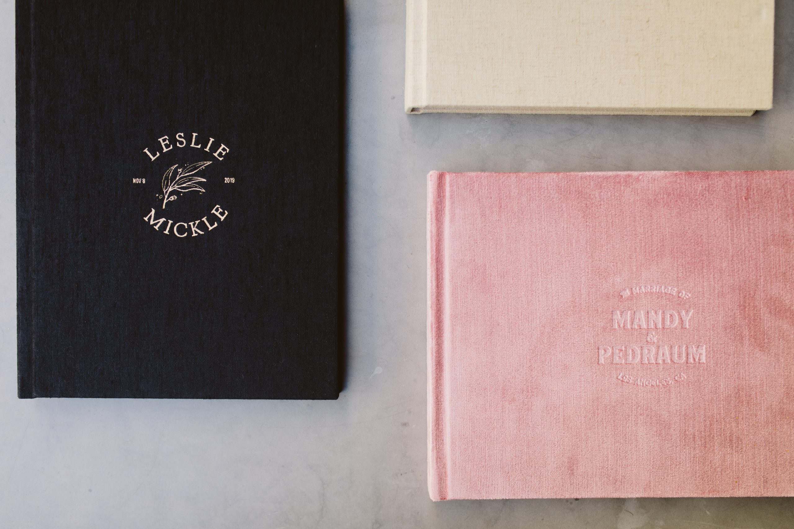 Fine art wedding albums from Los Angeles CA.